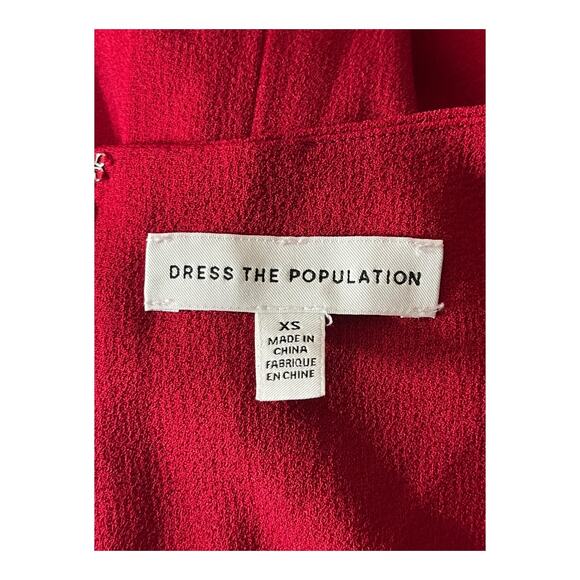 Dress the Population dress Elle Sheath red size X-Small XS - Picture 5 of 5